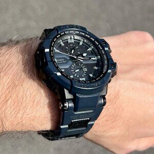 Casio Gravitymaster GW-A1000FC-2A - Solar Black Dial Blue Resin Bracelet